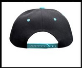 Black with blue brim Snapback Cap