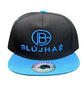 Black with blue brim Snapback Cap